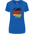 Torn Germany Flag German Day Football Womens Wider Cut T-Shirt Royal Blue