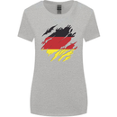 Torn Germany Flag German Day Football Womens Wider Cut T-Shirt Sports Grey