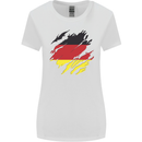 Torn Germany Flag German Day Football Womens Wider Cut T-Shirt White