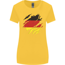 Torn Germany Flag German Day Football Womens Wider Cut T-Shirt Yellow