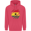 Torn Ghana Flag Ghanaian Day Football Childrens Kids Hoodie Heliconia