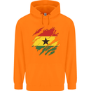 Torn Ghana Flag Ghanaian Day Football Childrens Kids Hoodie Orange