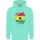 Torn Ghana Flag Ghanaian Day Football Childrens Kids Hoodie Peppermint