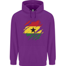 Torn Ghana Flag Ghanaian Day Football Childrens Kids Hoodie Purple