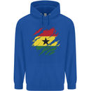 Torn Ghana Flag Ghanaian Day Football Childrens Kids Hoodie Royal Blue