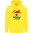 Torn Ghana Flag Ghanaian Day Football Childrens Kids Hoodie Yellow