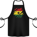 Torn Ghana Flag Ghanaian Day Football Cotton Apron 100% Organic Black
