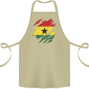 Torn Ghana Flag Ghanaian Day Football Cotton Apron 100% Organic Khaki