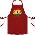Torn Ghana Flag Ghanaian Day Football Cotton Apron 100% Organic Maroon