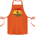 Torn Ghana Flag Ghanaian Day Football Cotton Apron 100% Organic Orange