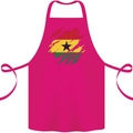 Torn Ghana Flag Ghanaian Day Football Cotton Apron 100% Organic Pink