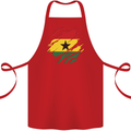 Torn Ghana Flag Ghanaian Day Football Cotton Apron 100% Organic Red