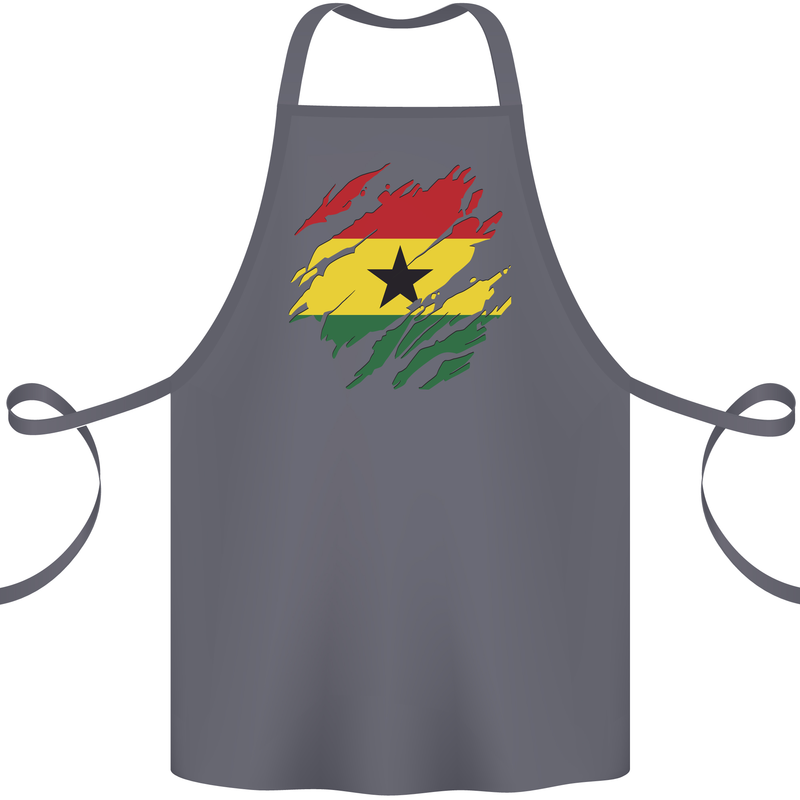 Torn Ghana Flag Ghanaian Day Football Cotton Apron 100% Organic Steel