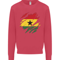 Torn Ghana Flag Ghanaian Day Football Kids Sweatshirt Jumper Heliconia