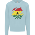 Torn Ghana Flag Ghanaian Day Football Kids Sweatshirt Jumper Light Blue
