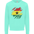 Torn Ghana Flag Ghanaian Day Football Kids Sweatshirt Jumper Peppermint