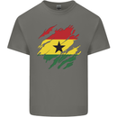 Torn Ghana Flag Ghanaian Day Football Kids T-Shirt Childrens Charcoal