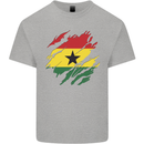 Torn Ghana Flag Ghanaian Day Football Kids T-Shirt Childrens Sports Grey