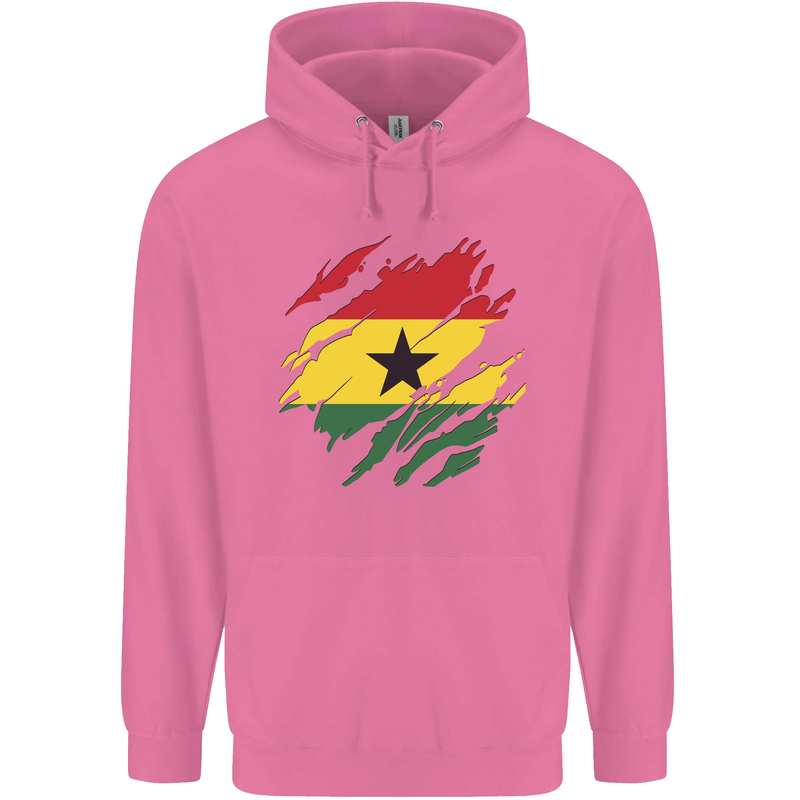 Torn Ghana Flag Ghanaian Day Football Mens 80% Cotton Hoodie Azelea