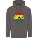 Torn Ghana Flag Ghanaian Day Football Mens 80% Cotton Hoodie Charcoal