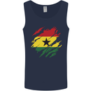 Torn Ghana Flag Ghanaian Day Football Mens Vest Tank Top Navy Blue