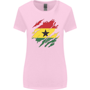 Torn Ghana Flag Ghanaian Day Football Womens Wider Cut T-Shirt Light Pink