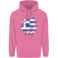 Torn Greece Flag Greek Day Football Childrens Kids Hoodie Azalea