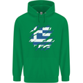Torn Greece Flag Greek Day Football Childrens Kids Hoodie Irish Green