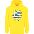 Torn Greece Flag Greek Day Football Childrens Kids Hoodie Yellow