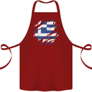 Torn Greece Flag Greek Day Football Cotton Apron 100% Organic Maroon