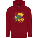 Torn Grenada Flag Grenadians Day Football Childrens Kids Hoodie Red