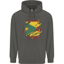 Torn Grenada Flag Grenadians Day Football Childrens Kids Hoodie Storm Grey