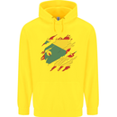 Torn Grenada Flag Grenadians Day Football Childrens Kids Hoodie Yellow