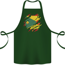 Torn Grenada Flag Grenadians Day Football Cotton Apron 100% Organic Forest Green