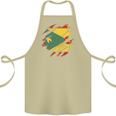 Torn Grenada Flag Grenadians Day Football Cotton Apron 100% Organic Khaki