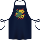 Torn Grenada Flag Grenadians Day Football Cotton Apron 100% Organic Navy Blue