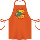 Torn Grenada Flag Grenadians Day Football Cotton Apron 100% Organic Orange