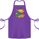 Torn Grenada Flag Grenadians Day Football Cotton Apron 100% Organic Purple