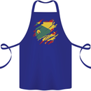 Torn Grenada Flag Grenadians Day Football Cotton Apron 100% Organic Royal Blue
