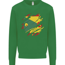 Torn Grenada Flag Grenadians Day Football Kids Sweatshirt Jumper Irish Green