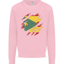 Torn Grenada Flag Grenadians Day Football Kids Sweatshirt Jumper Light Pink