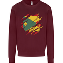 Torn Grenada Flag Grenadians Day Football Kids Sweatshirt Jumper Maroon