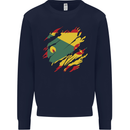 Torn Grenada Flag Grenadians Day Football Kids Sweatshirt Jumper Navy Blue