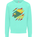 Torn Grenada Flag Grenadians Day Football Kids Sweatshirt Jumper Peppermint