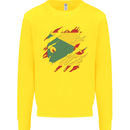 Torn Grenada Flag Grenadians Day Football Kids Sweatshirt Jumper Yellow