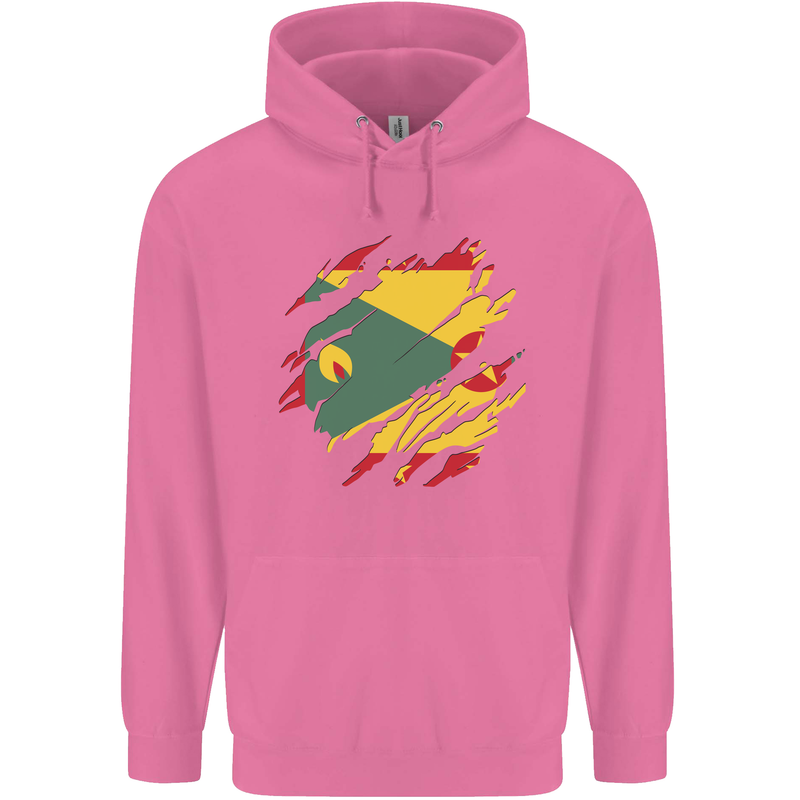 Torn Grenada Flag Grenadians Day Football Mens 80% Cotton Hoodie Azelea