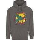 Torn Grenada Flag Grenadians Day Football Mens 80% Cotton Hoodie Charcoal