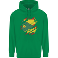 Torn Grenada Flag Grenadians Day Football Mens 80% Cotton Hoodie Irish Green