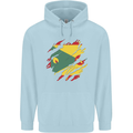 Torn Grenada Flag Grenadians Day Football Mens 80% Cotton Hoodie Light Blue