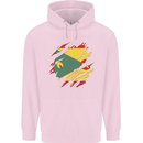 Torn Grenada Flag Grenadians Day Football Mens 80% Cotton Hoodie Light Pink